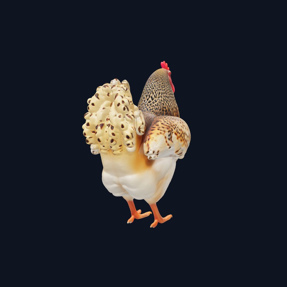 Speckled Chicken Realistic Texture model pack